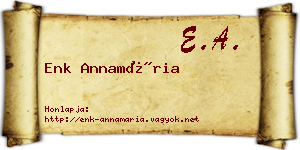 Enk Annamária névjegykártya